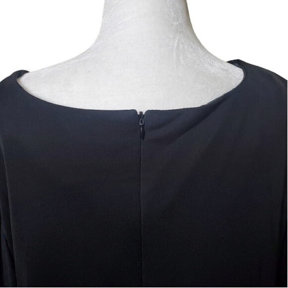 Plus Size Fitted Runched Black Dress with Sparkling Embellishments Size 3XL - Picture 5 of 12